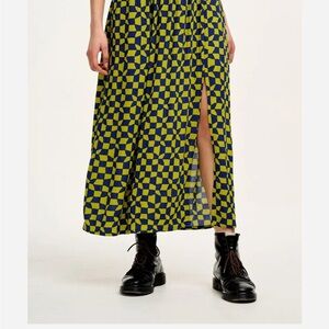 Lucy and Yak Skater Check Poppy Skirt